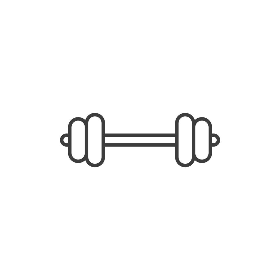 el signo vectorial del símbolo del gimnasio con mancuernas está aislado en un fondo blanco. color de icono de gimnasio con mancuernas con barra editable. vector