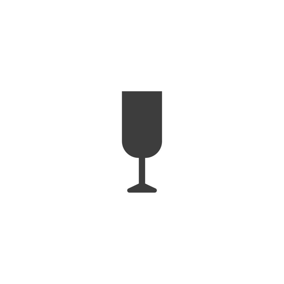 Vector sign of the glass symbol is isolated on a white background. glass icon color editable.