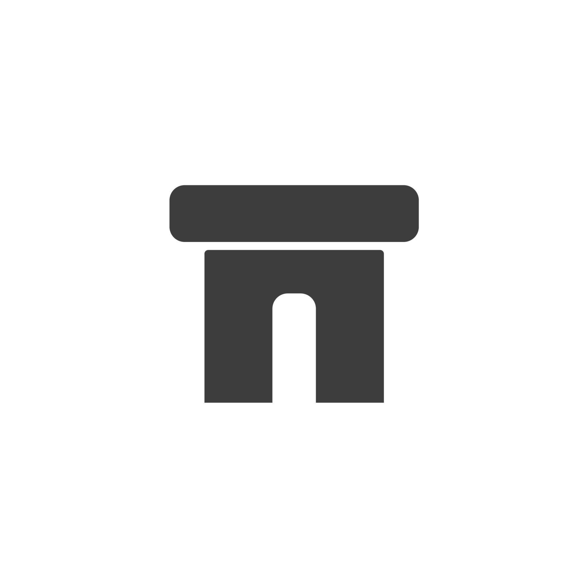 Vector sign of the Pillar symbol is isolated on a white background