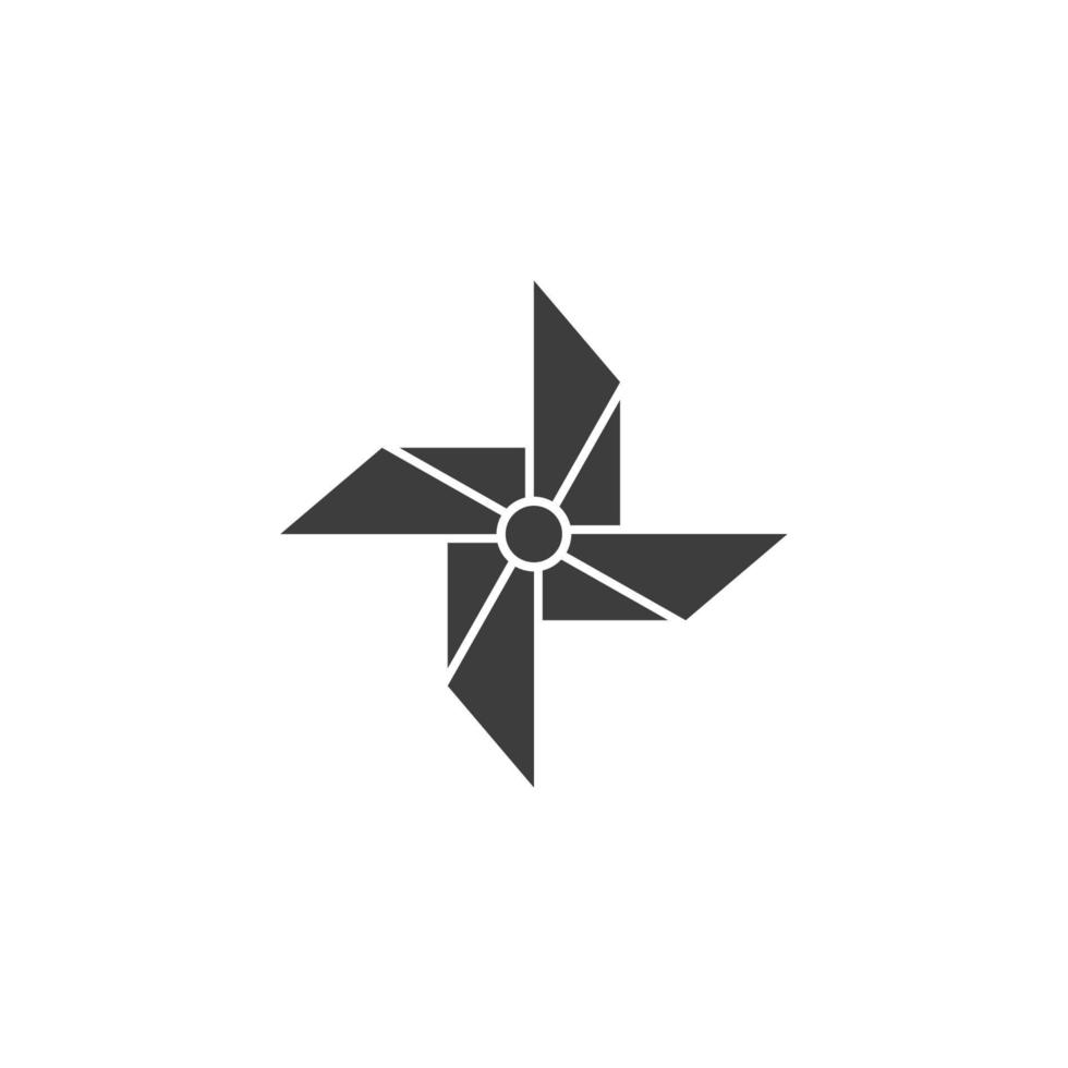 Vector sign of the pinwheel symbol is isolated on a white background. pinwheel icon color editable.