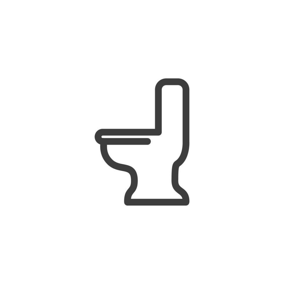 Vector sign of the toilet symbol is isolated on a white background. toilet icon color editable.