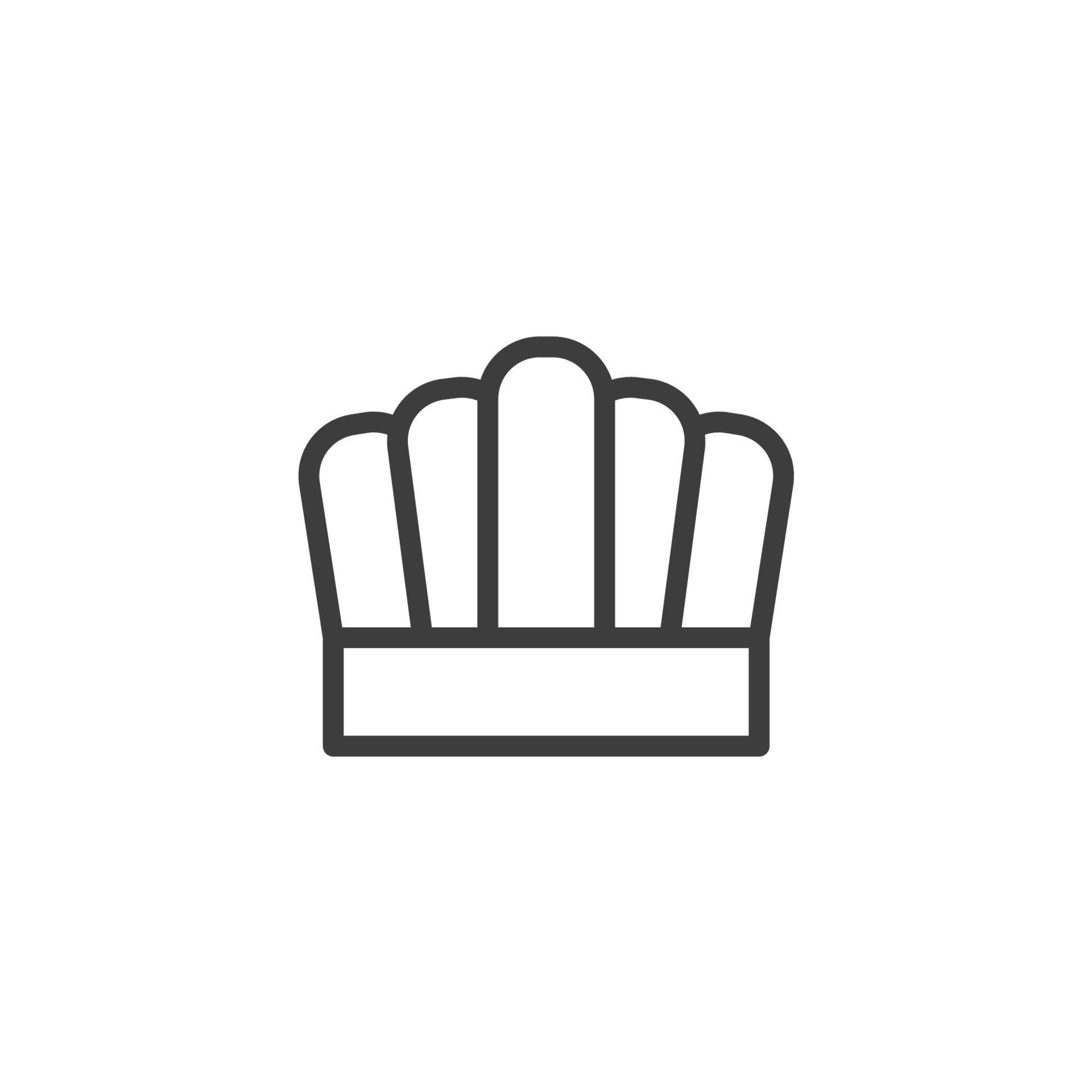 Vector sign of the Chef Hat symbol is isolated on a white background
