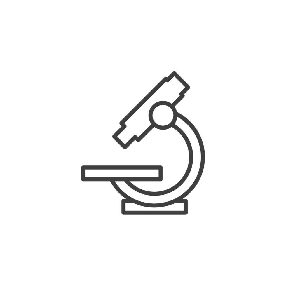 Vector sign of the microscope symbol is isolated on a white background. microscope icon color editable.