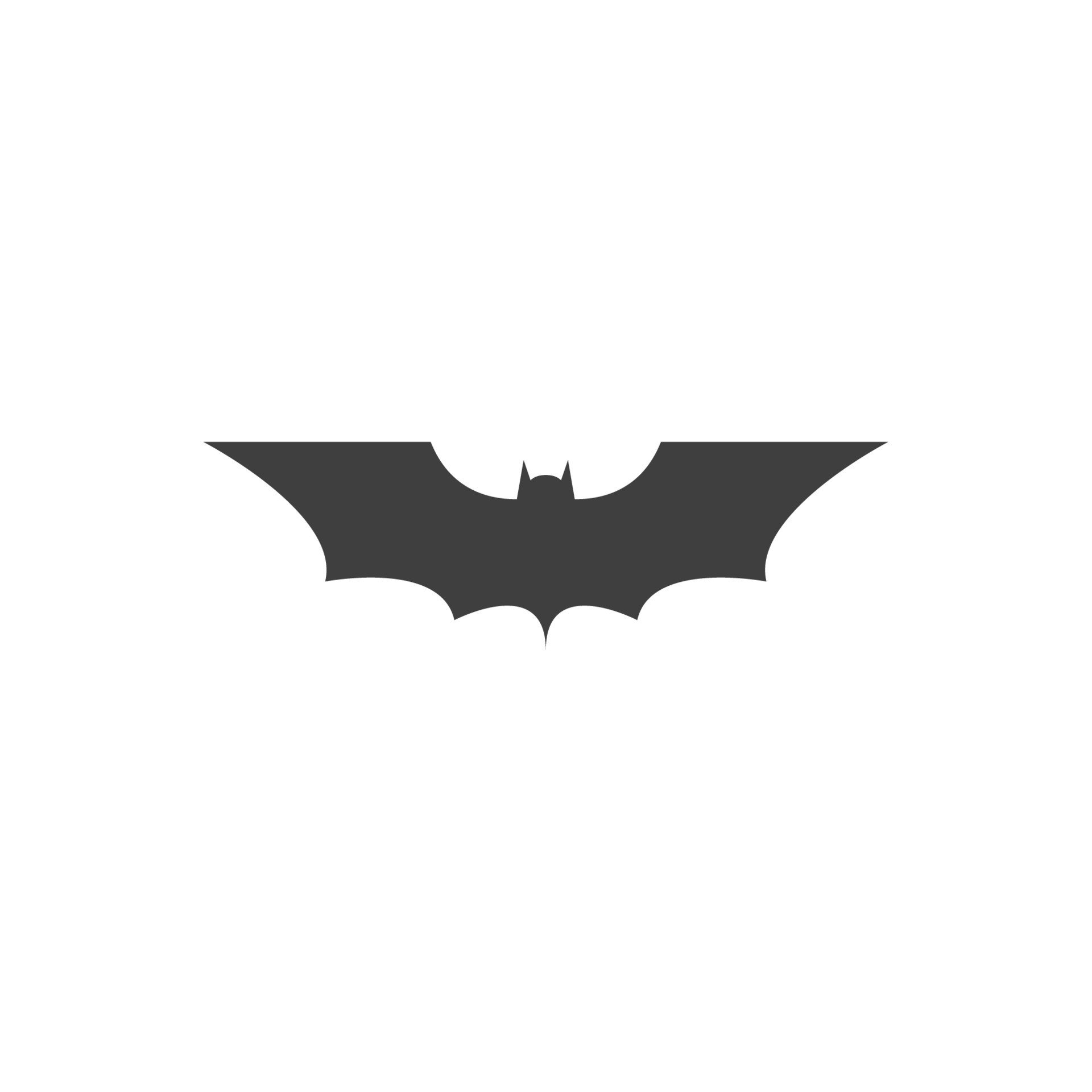 Vector sign of the bat symbol is isolated on a white background. bat