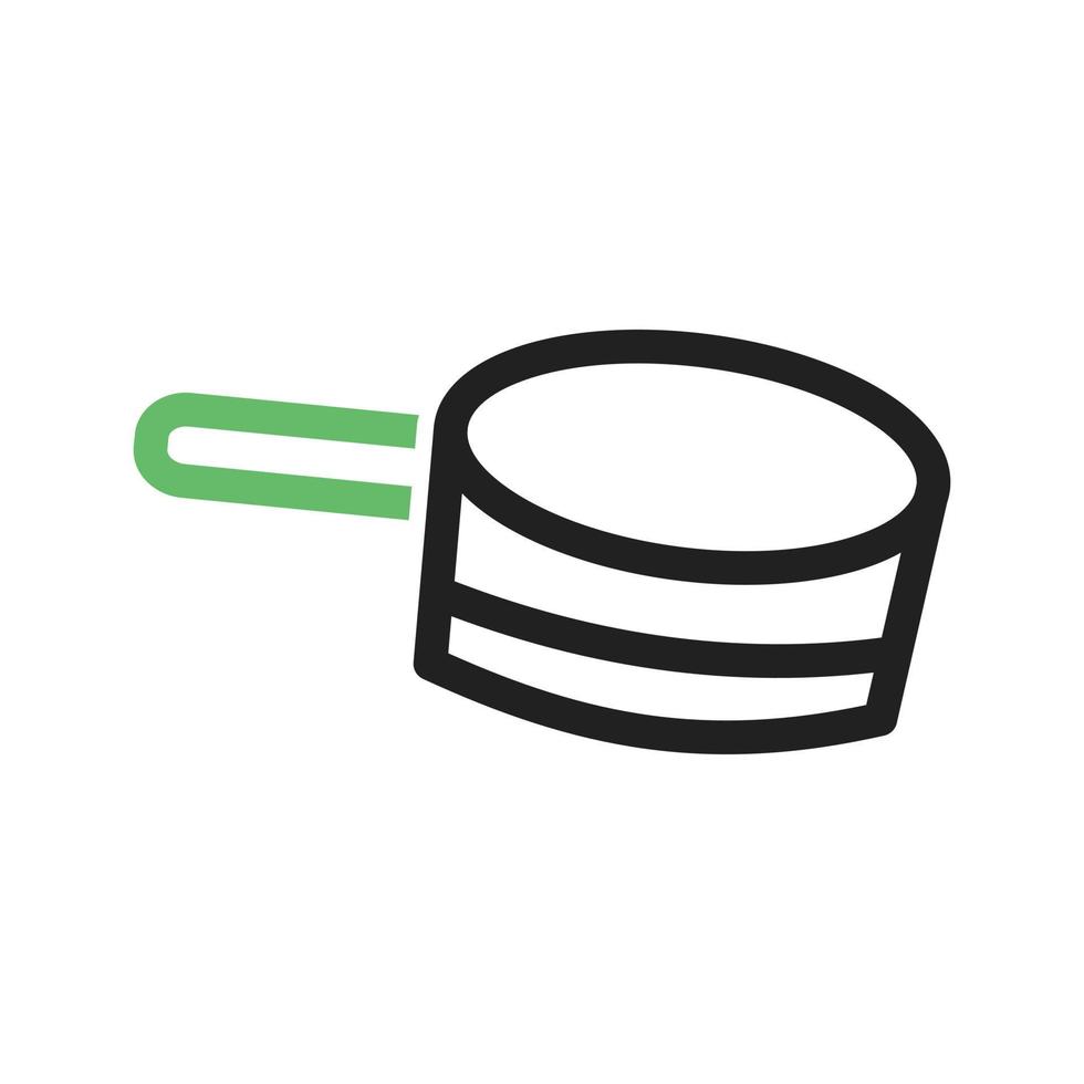 Sauce Pan Line Green and Black Icon vector