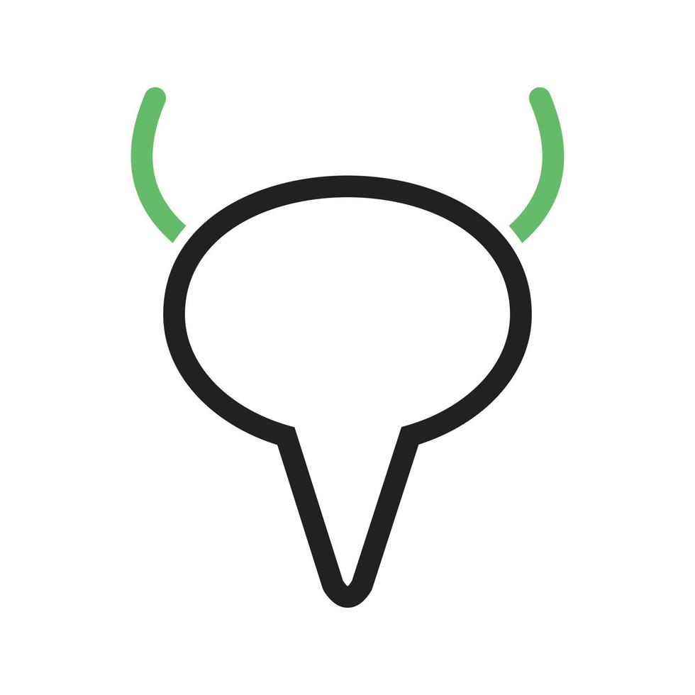 Bladder Line Green and Black Icon vector