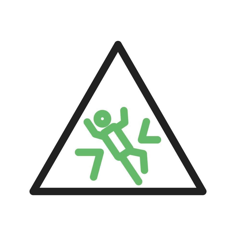 Crush Zone Line Green and Black Icon vector