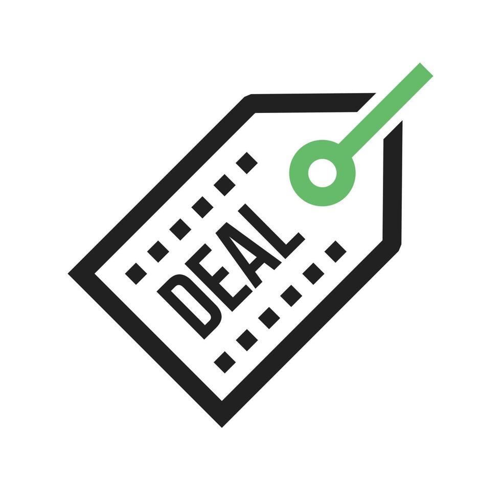 Online Deals Line Green and Black Icon vector