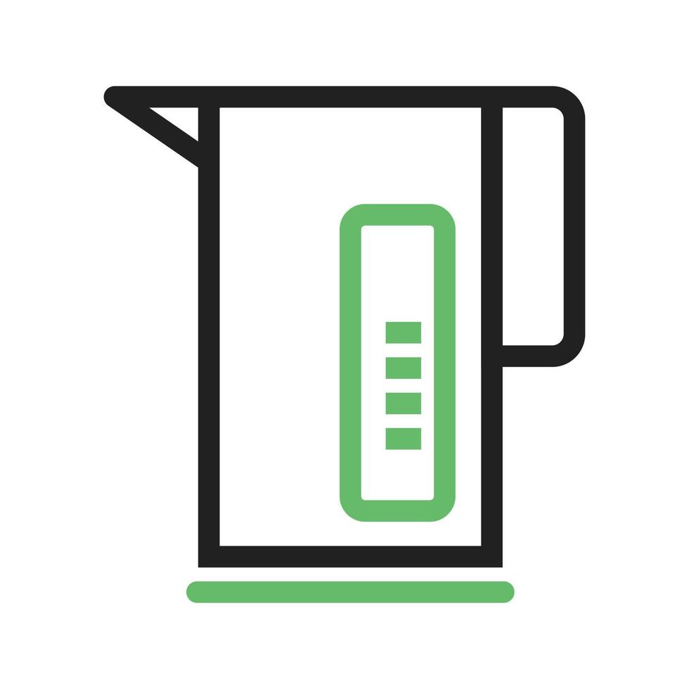 Electric Kettle Line Green and Black Icon vector