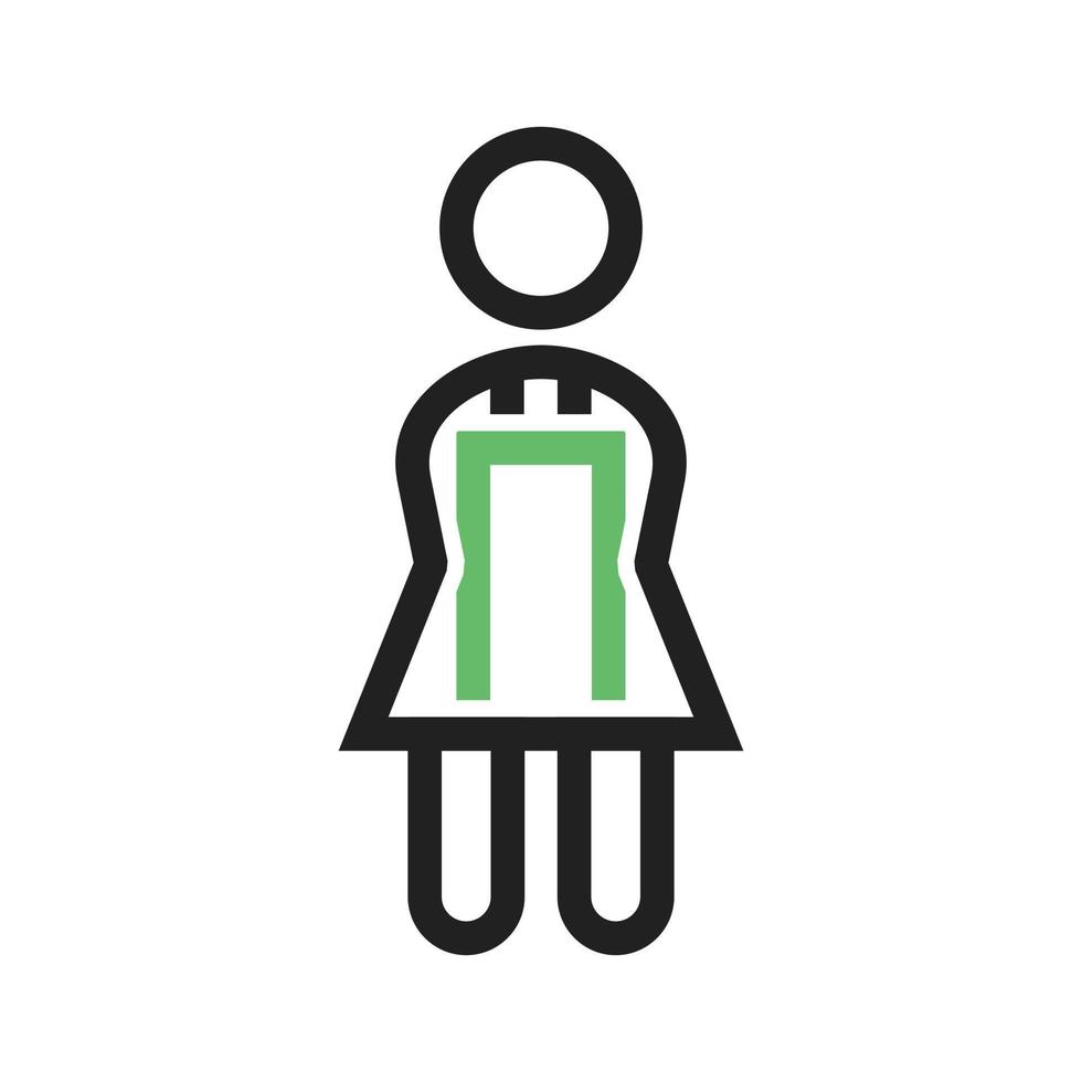 Maid Line Green and Black Icon vector