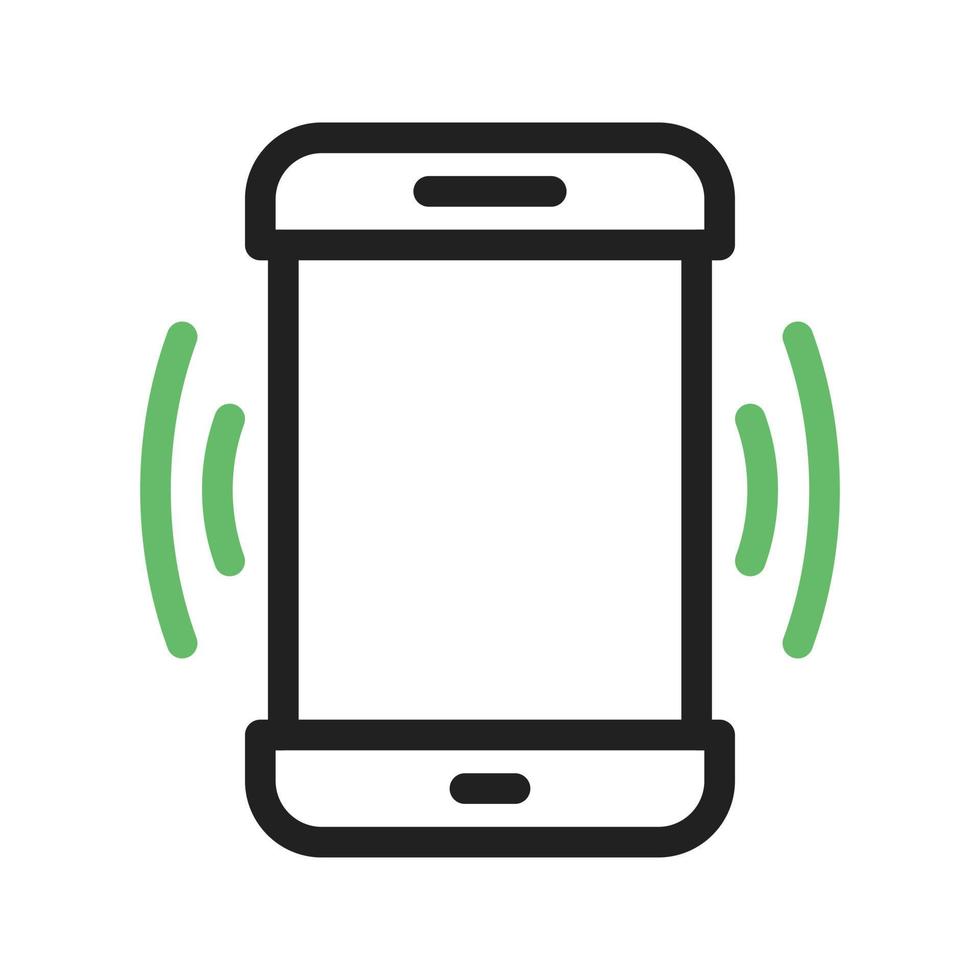 Vibration Line Green and Black Icon vector
