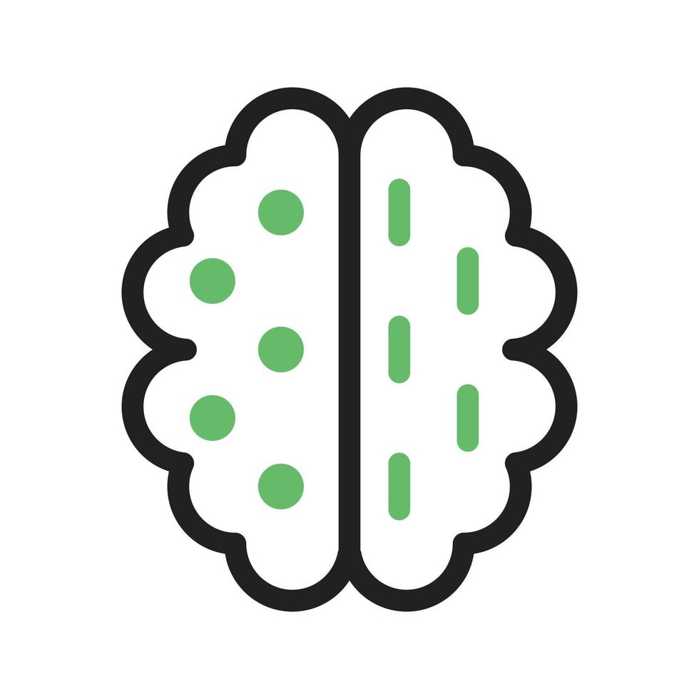 Singularity Line Green and Black Icon vector