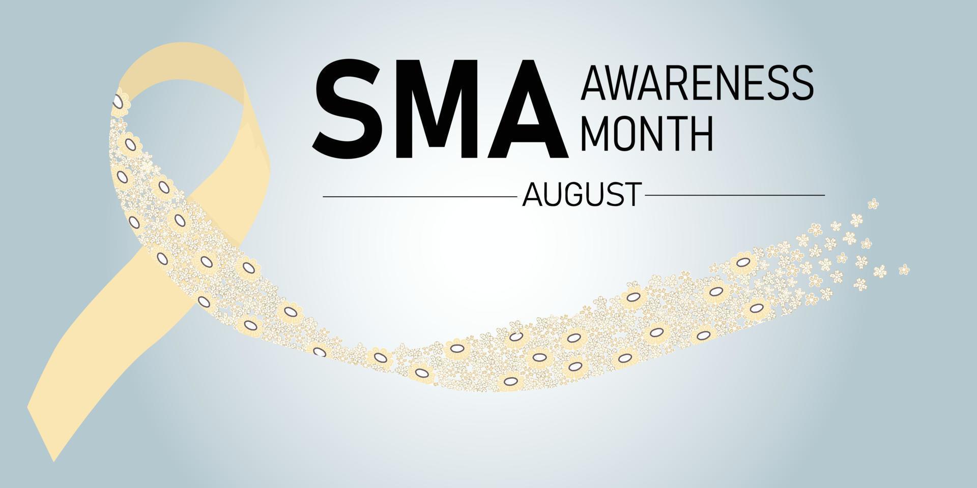 Spinal Muscular atrophy awareness month vector