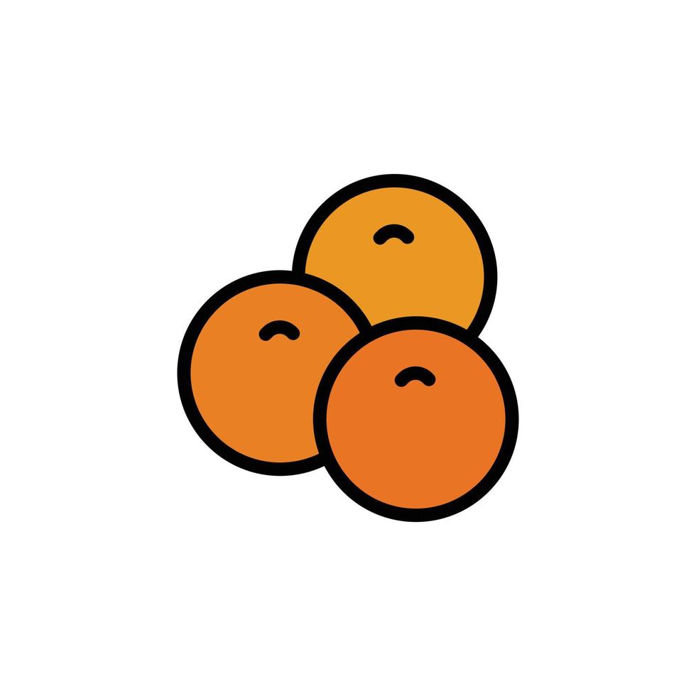 vector de fruta naranja para presentación de icono de símbolo de sitio web