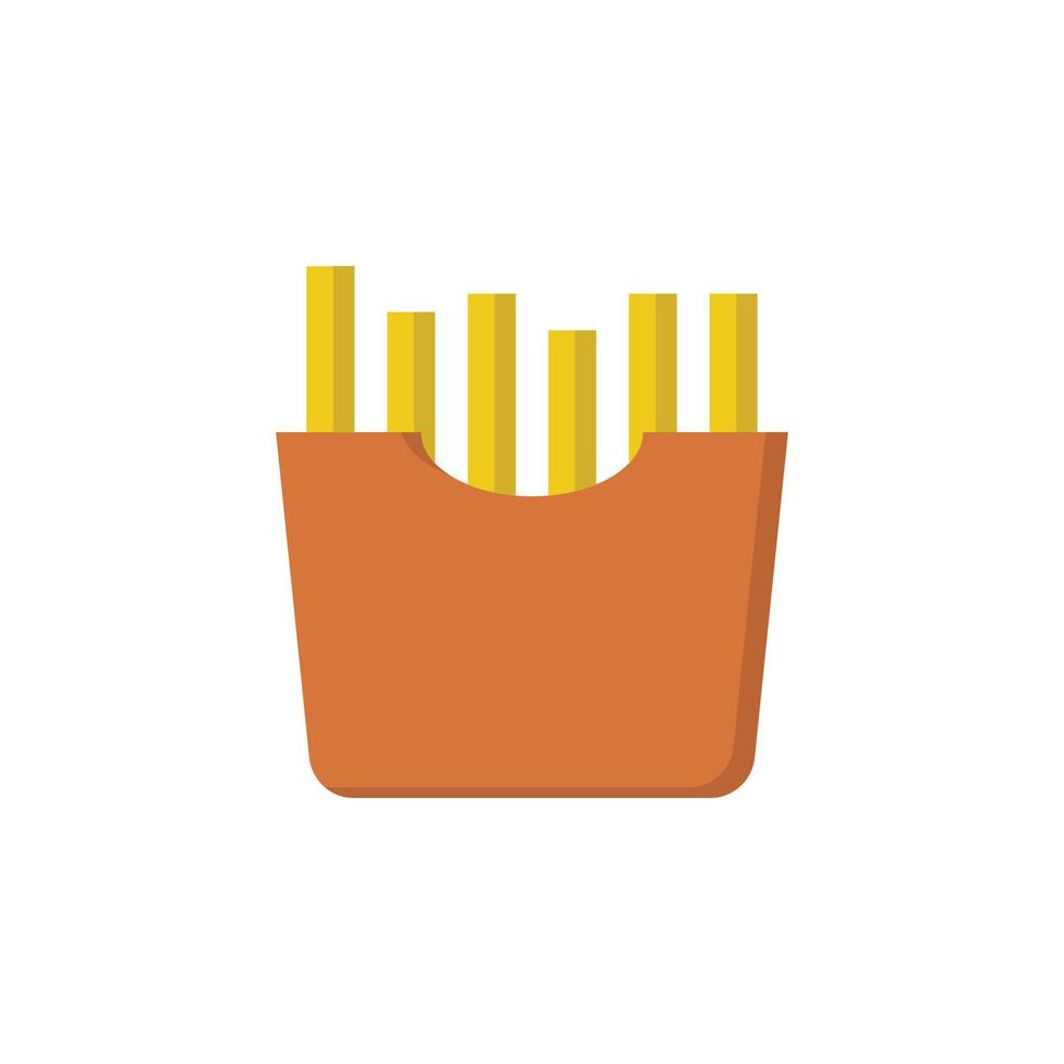 vector de papas fritas para la presentación del icono del símbolo del sitio web