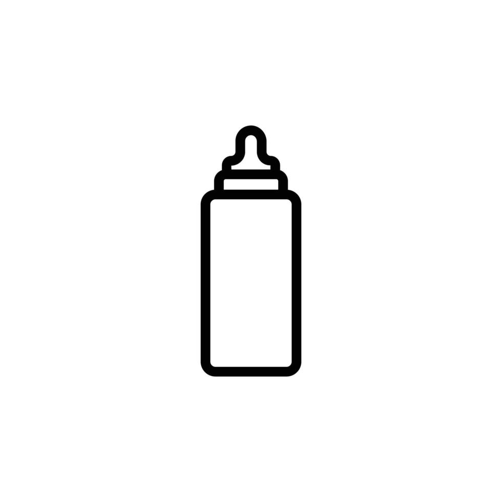 vector de bebé de botella de leche para presentación de icono de símbolo de sitio web