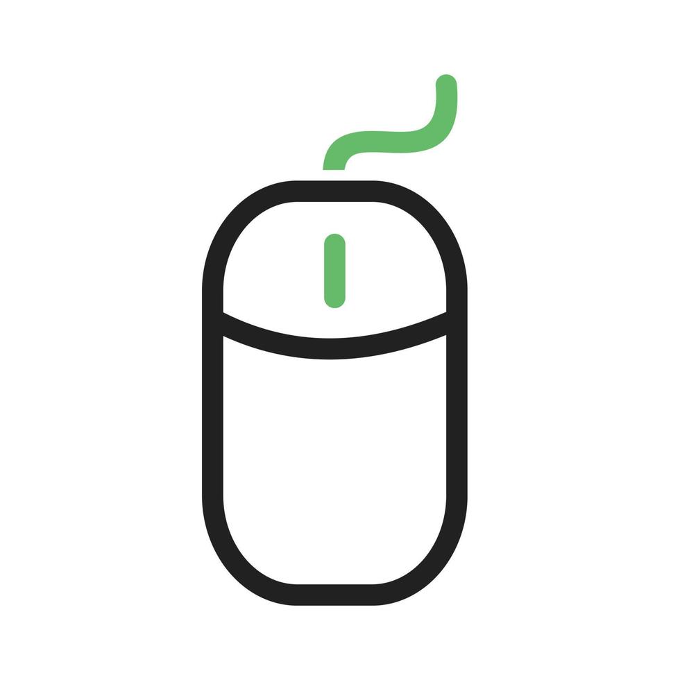 Electric Mouse Line Green and Black Icon vector