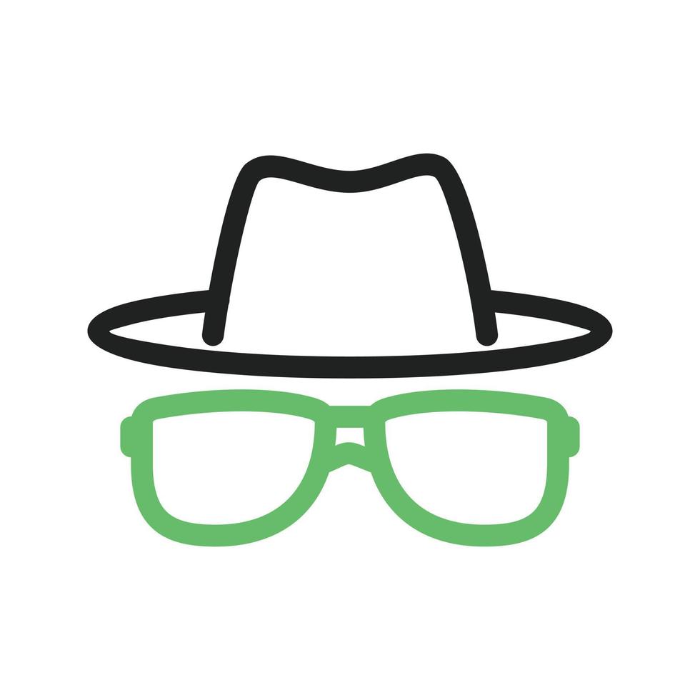 Hipster Style I Line Green and Black Icon vector