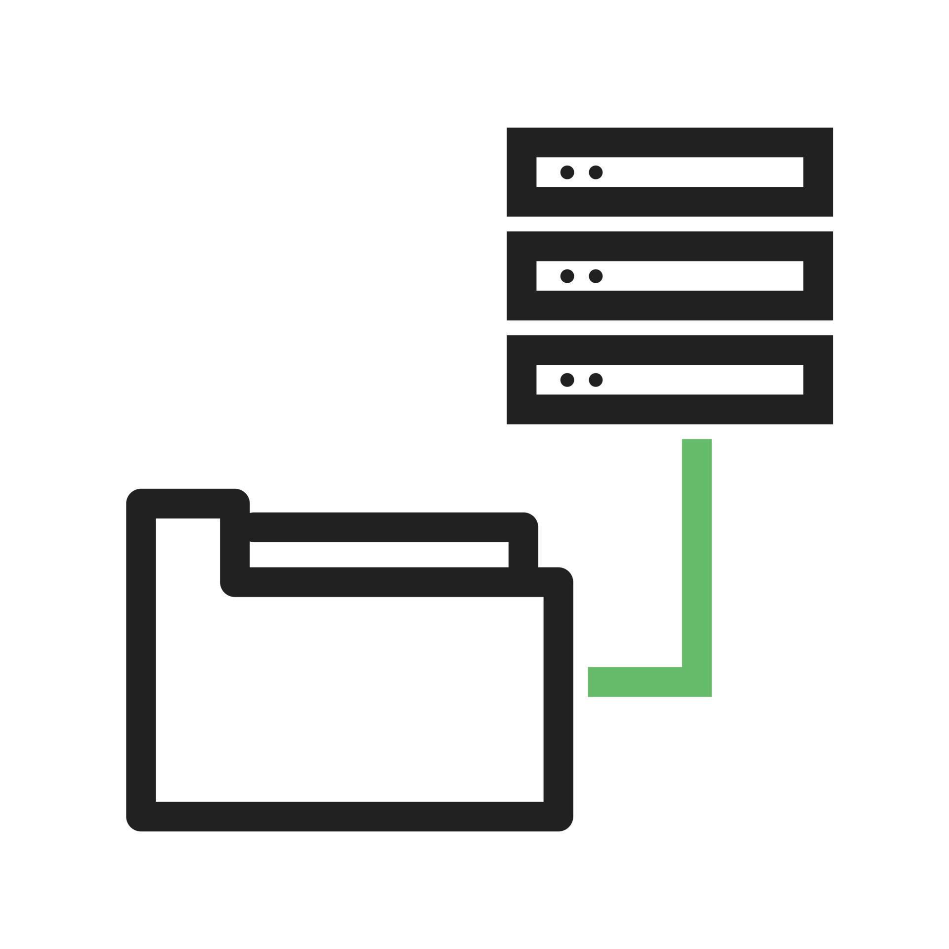 Data Access from Folders Line Green and Black Icon 9689726 Vector Art ...