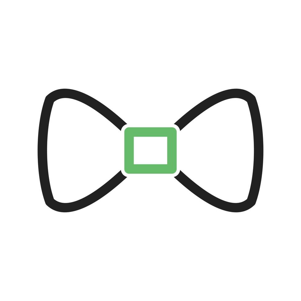 Bow Tie Line Green and Black Icon vector