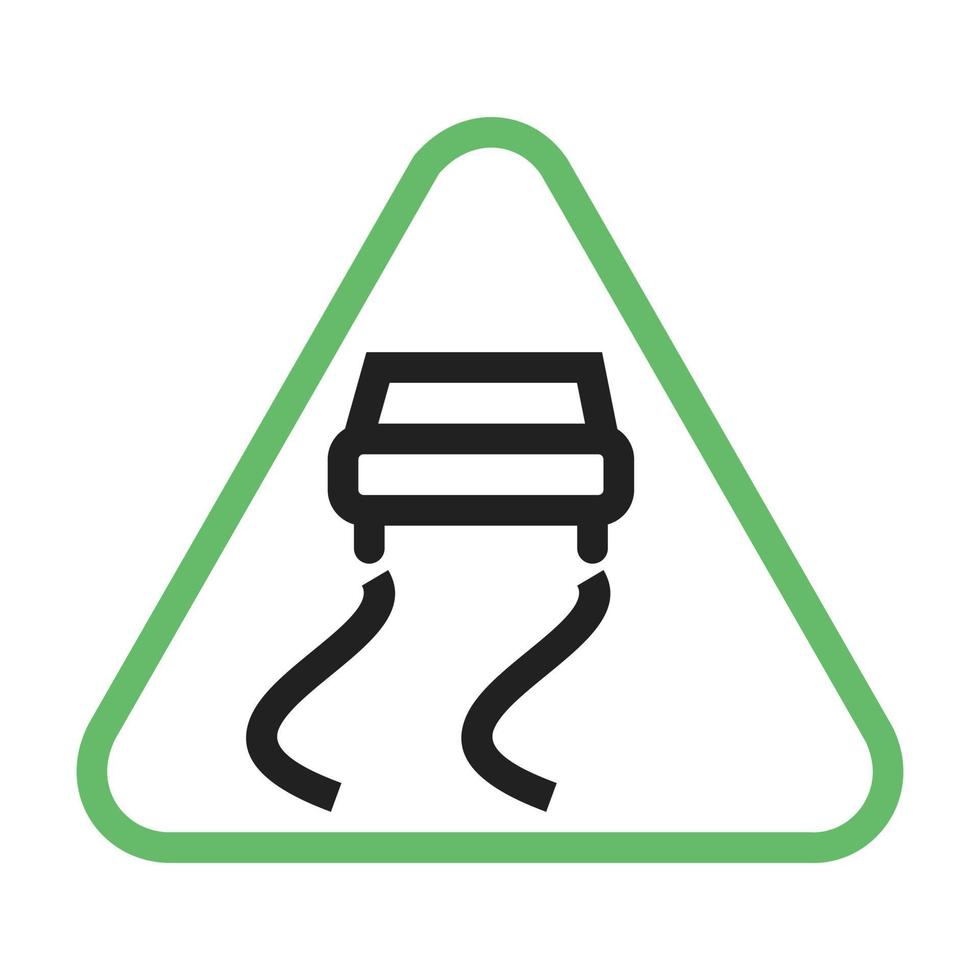 Slippery road Line Green and Black Icon 9689927 Vector Art at Vecteezy