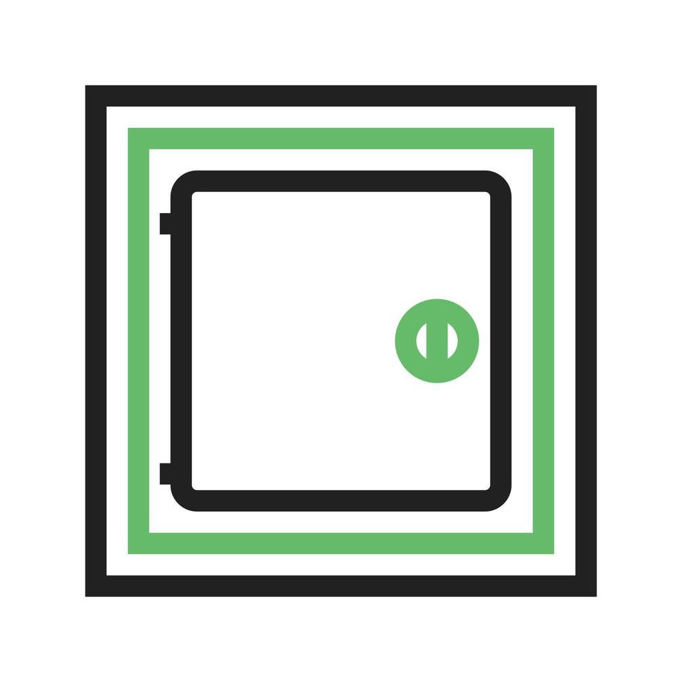 Medicine Cabinet Line Green and Black Icon vector