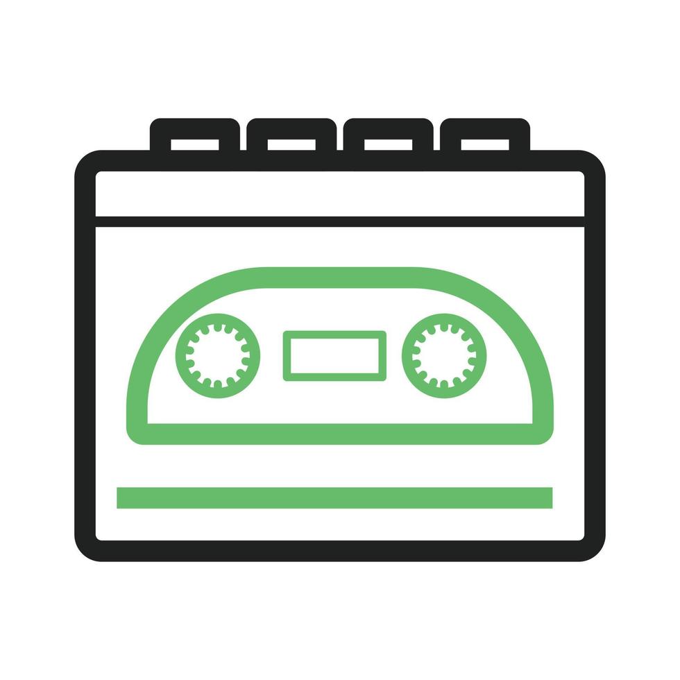 Music Player Line Green and Black Icon vector