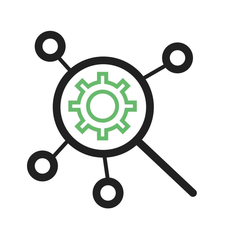 SEO Line Green and Black Icon vector