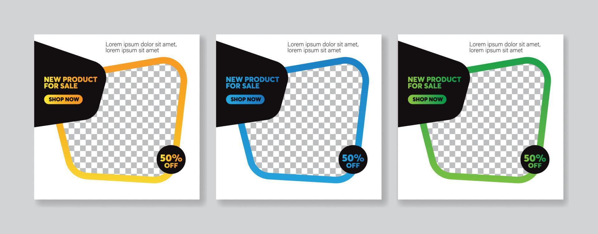 social media banner template for advertising vector