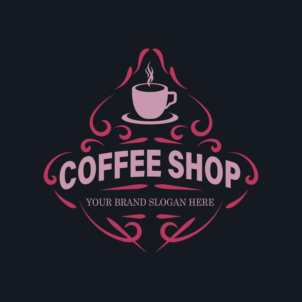 Coffee Shop Logo, Badges and Labels Design Elements set. cafe vintage style object. retro vector illustration.