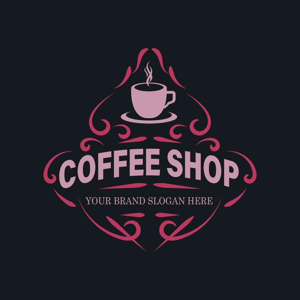 conjunto de elementos de diseño de logo, insignias y etiquetas de cafetería. objeto de estilo vintage de café. ilustración vectorial retro. vector