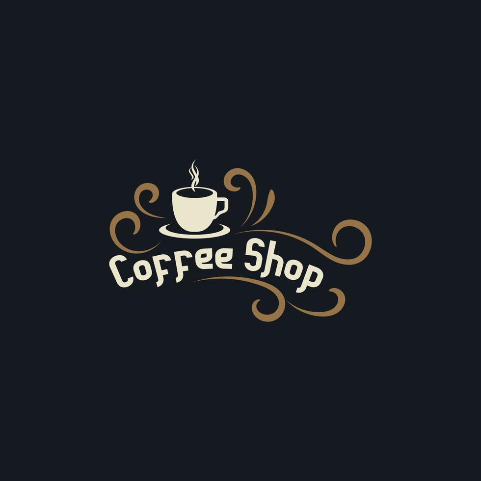 coffee shop vintage logo. coffee shop vintage label. coffee retro. vector