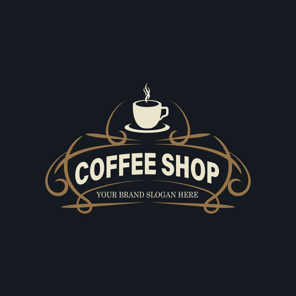 Coffee Shop Logo, Badges and Labels Design Elements set. cafe vintage style object. retro vector illustration.