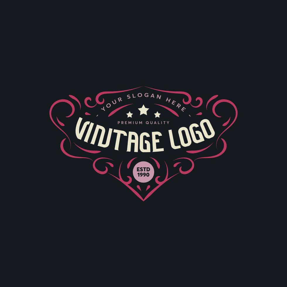 vintage logo. vintage label. vintage ornament. vintage color. vintage ...