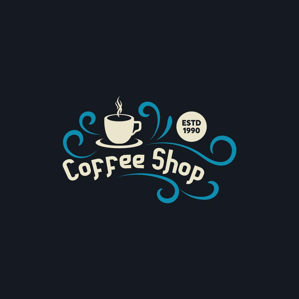 coffee shop vintage logo. coffee shop vintage label. coffee retro. vector