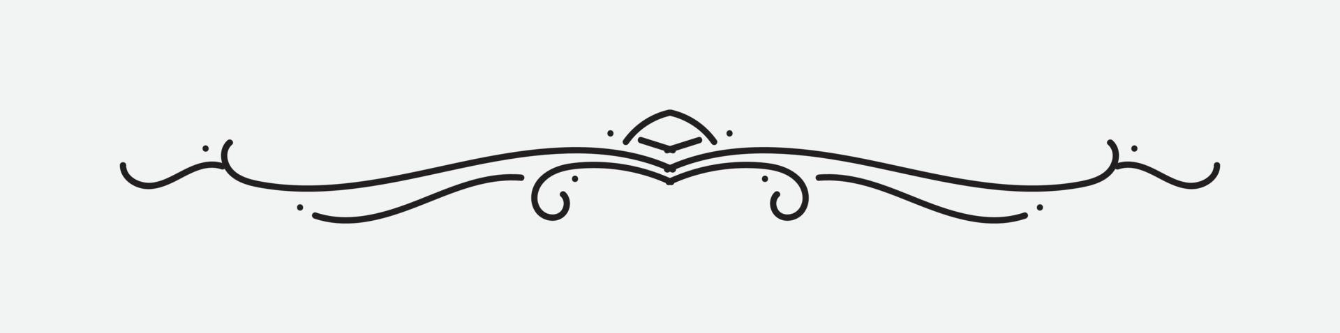 Text Divider with black color isolated on white background vector
