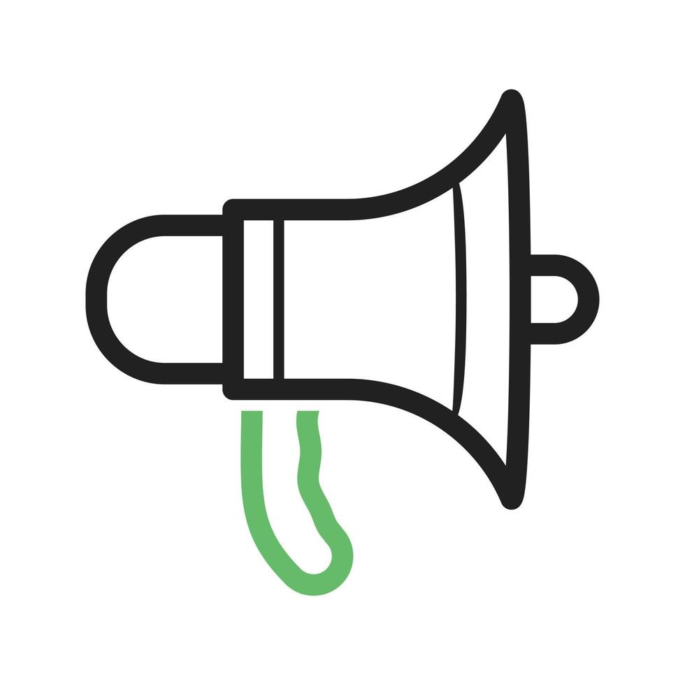 Megaphone Line Green and Black Icon vector