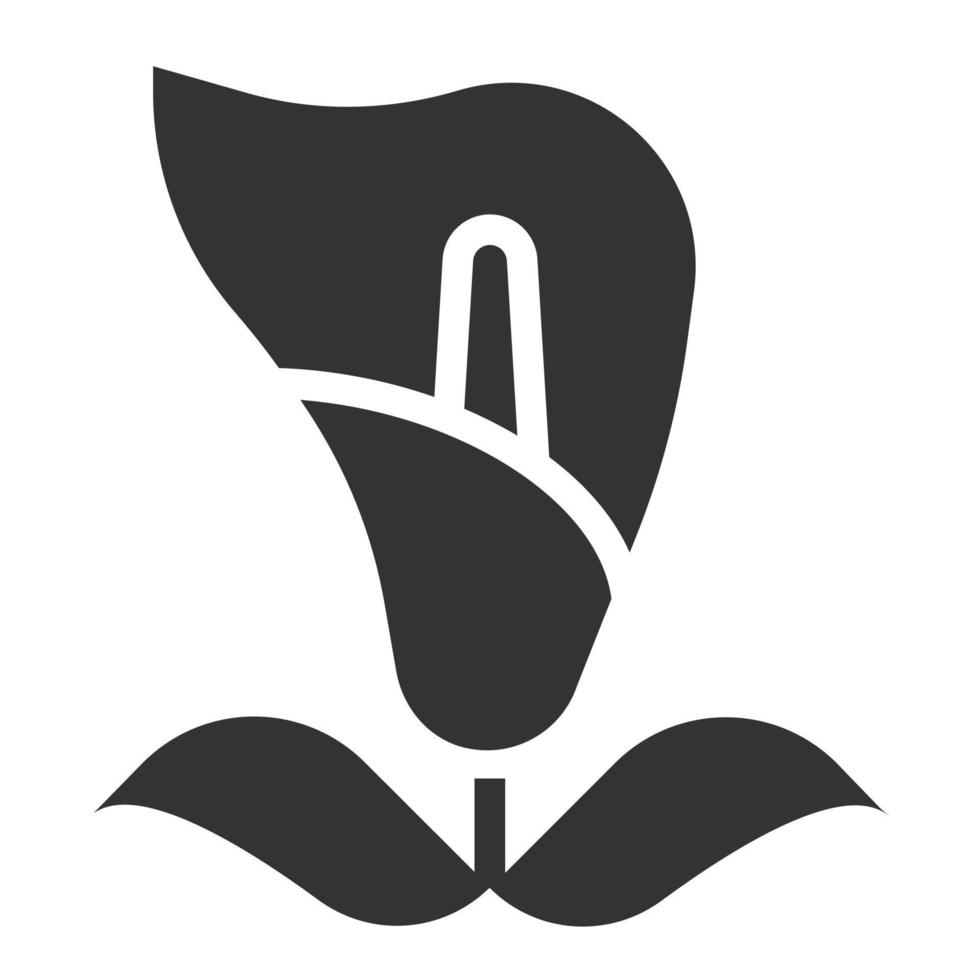 icono de flor de lirio ilustración de vector sólido