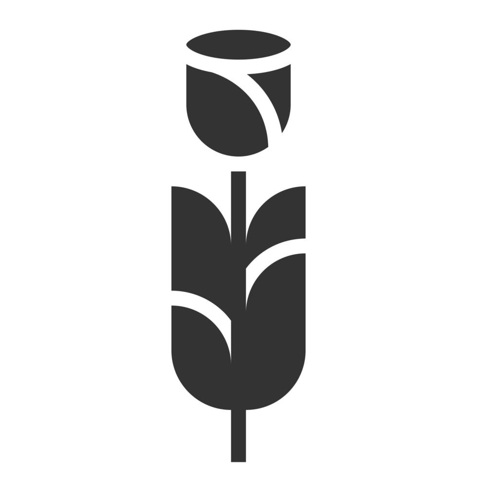 Tulip icon solid vector illustration