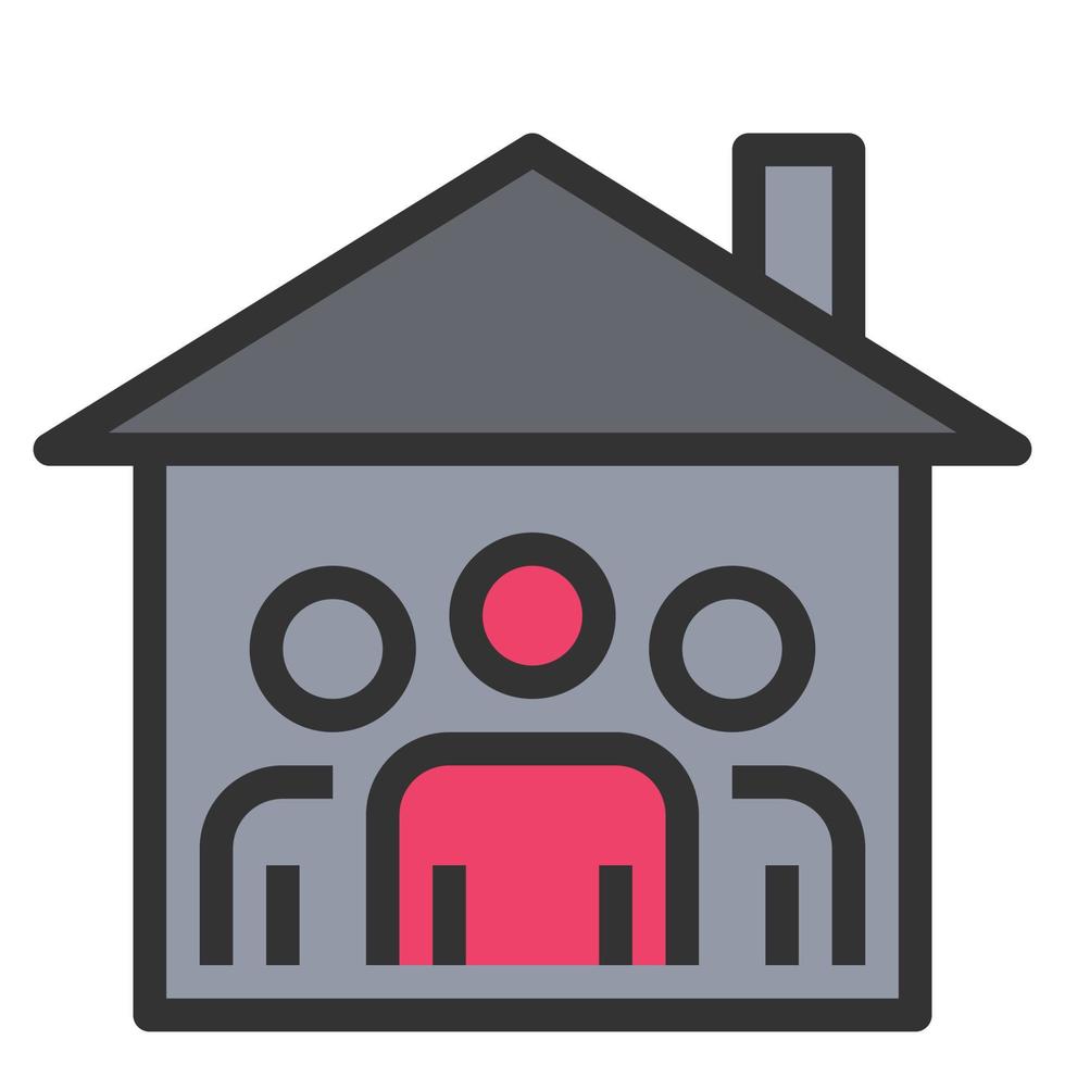 Stay At Home Icon vector illustration