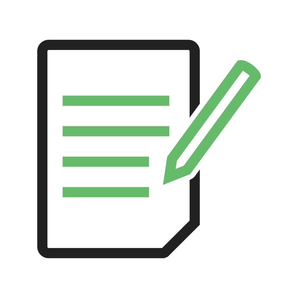Official Document Line Green and Black Icon vector