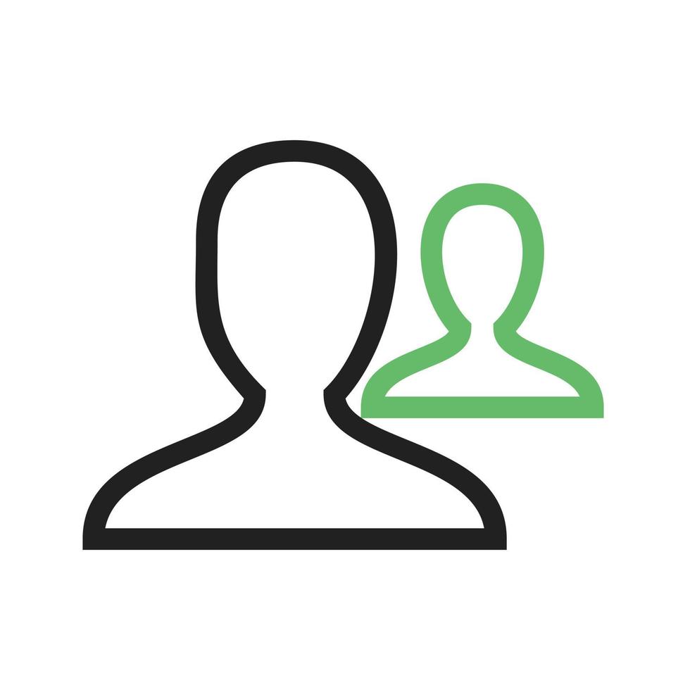 Supervisor Account Line Green and Black Icon vector