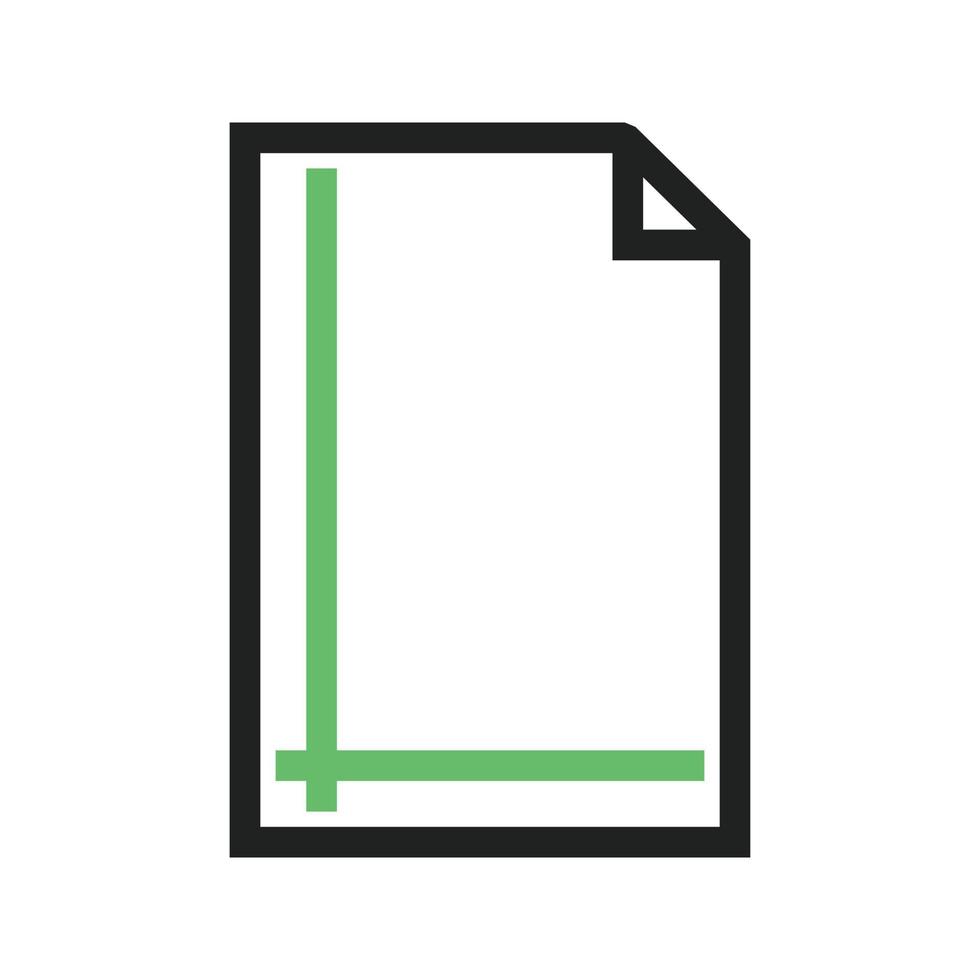 Page Borders II Line Green and Black Icon vector