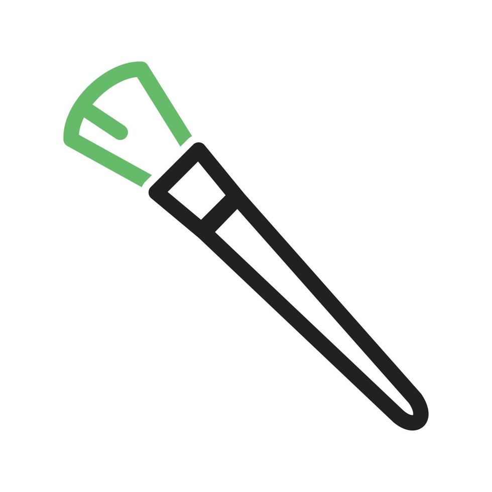 línea de pincel de rubor icono verde y negro vector
