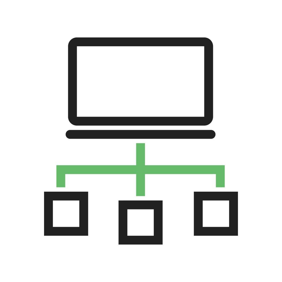 System Connection Line Green and Black Icon vector