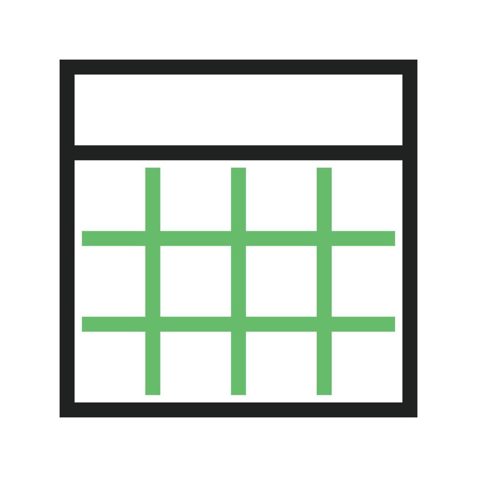 Insert Table Line Green and Black Icon vector