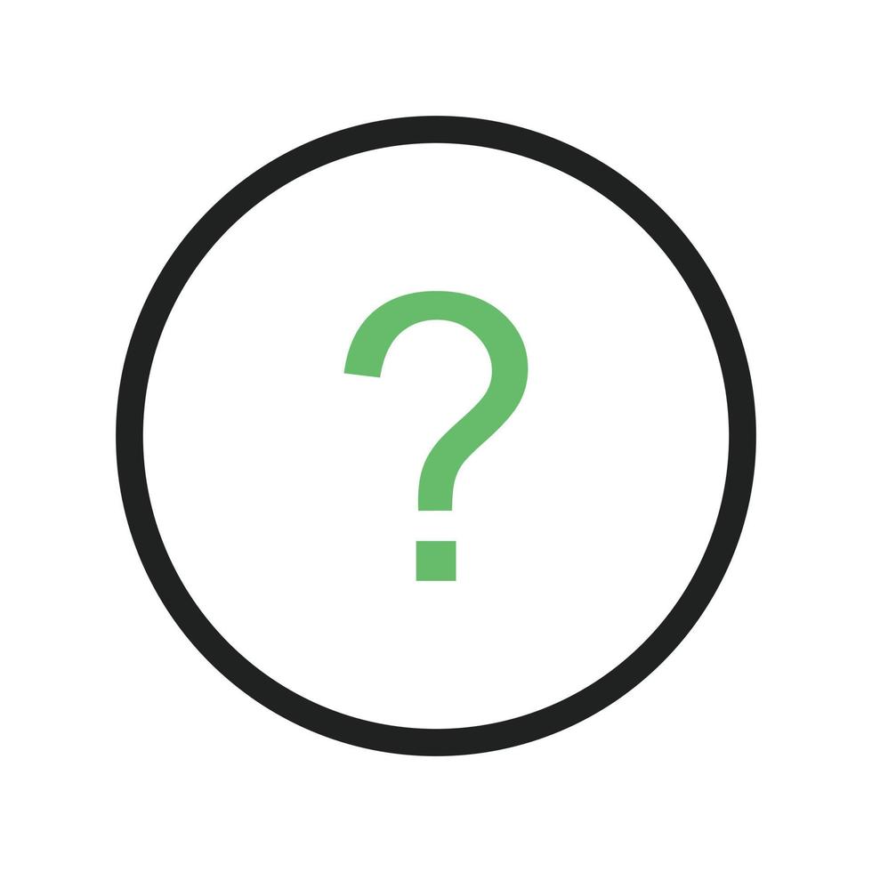 Help Line Green and Black Icon vector