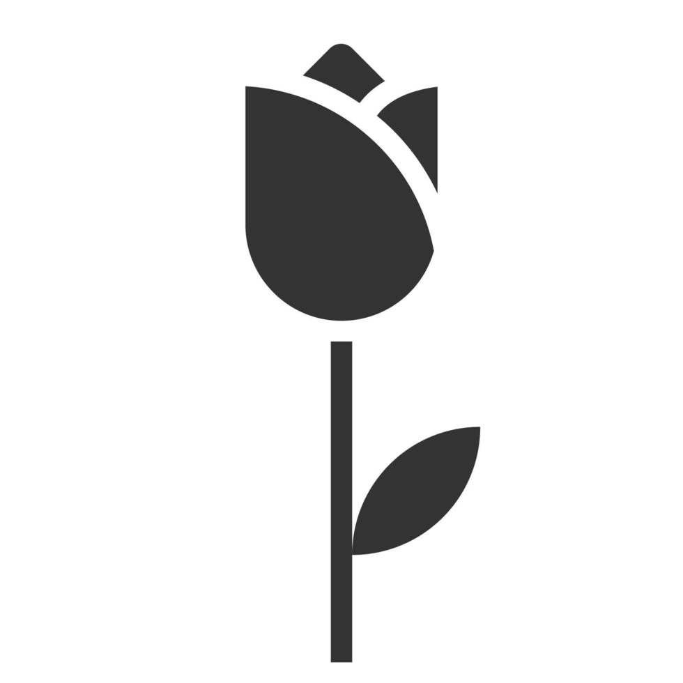 tulipán flor icono línea vector color ilustración