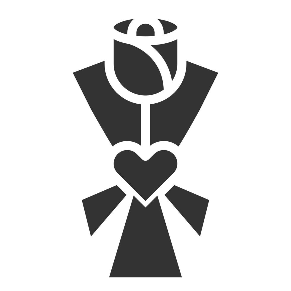 Flower Bouquet icon solid vector illustration