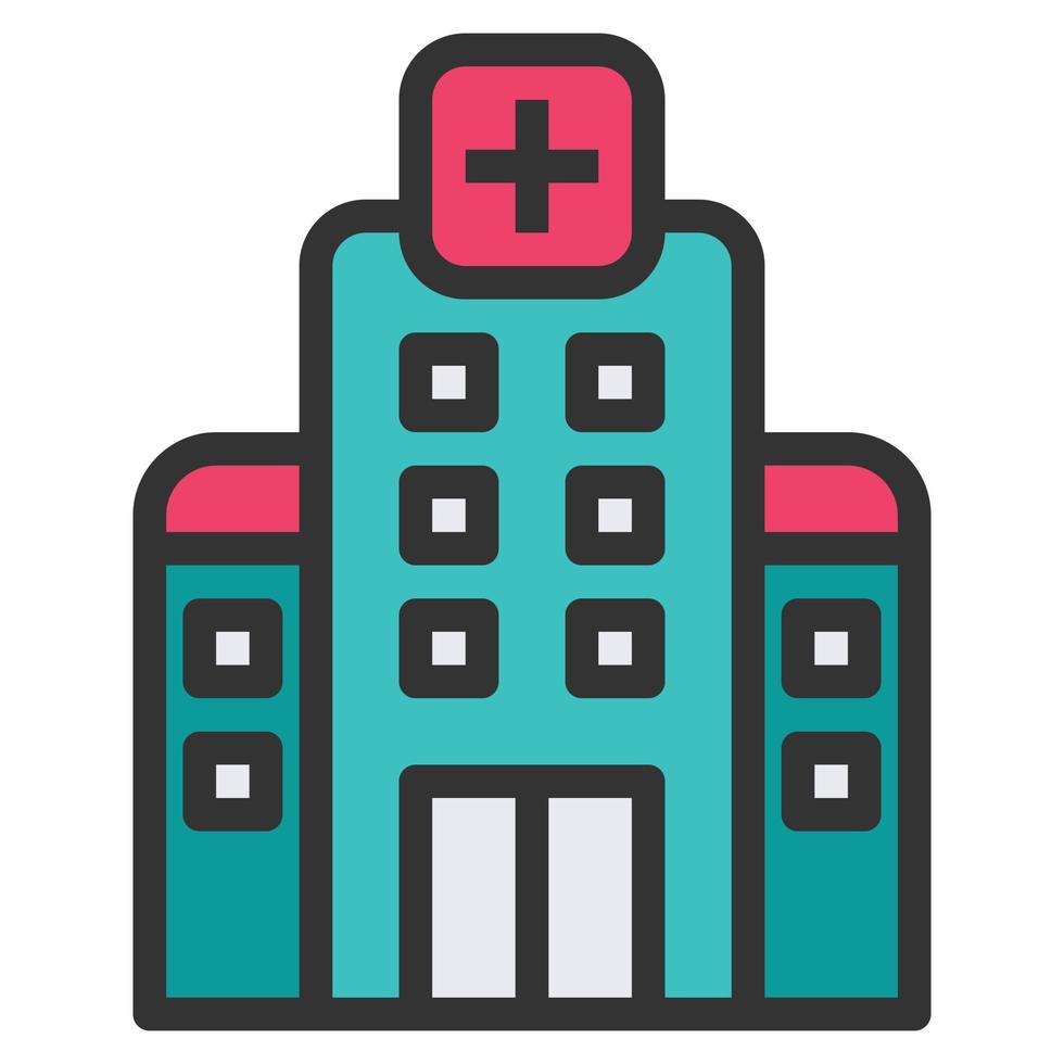 ilustración de vector de icono de hospital.